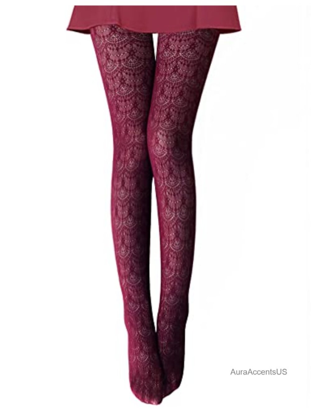 Hollow Out Knitted Lace Tights Women Sheer Patterned Stockings Stretch Fit